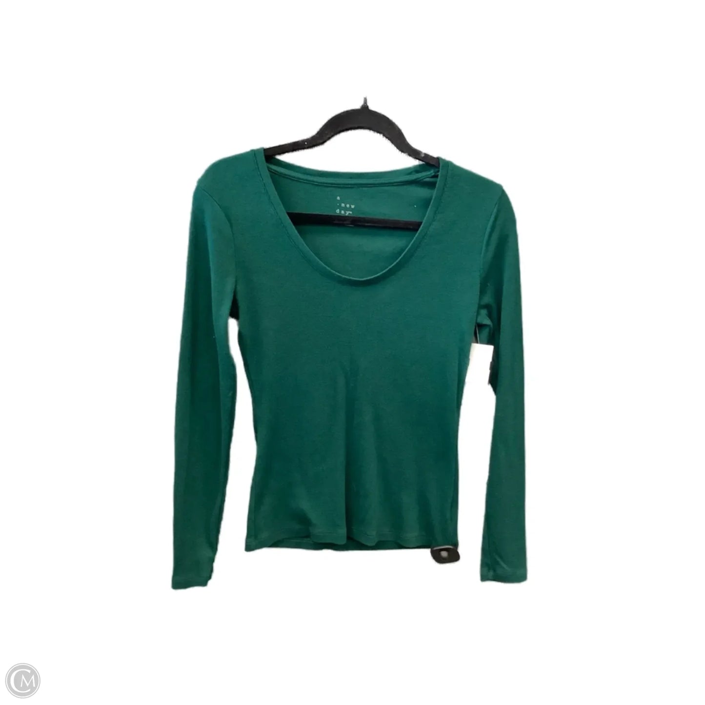 Top Long Sleeve By A New Day In Green, Size: Xs