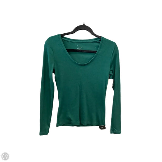 Top Long Sleeve By A New Day In Green, Size: Xs