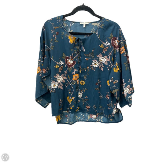 Blouse 3/4 Sleeve By Maurices In Blue, Size: L