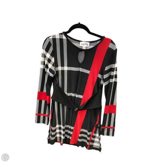 Dress Casual Midi By Joseph Ribkoff In Black & Red, Size: M