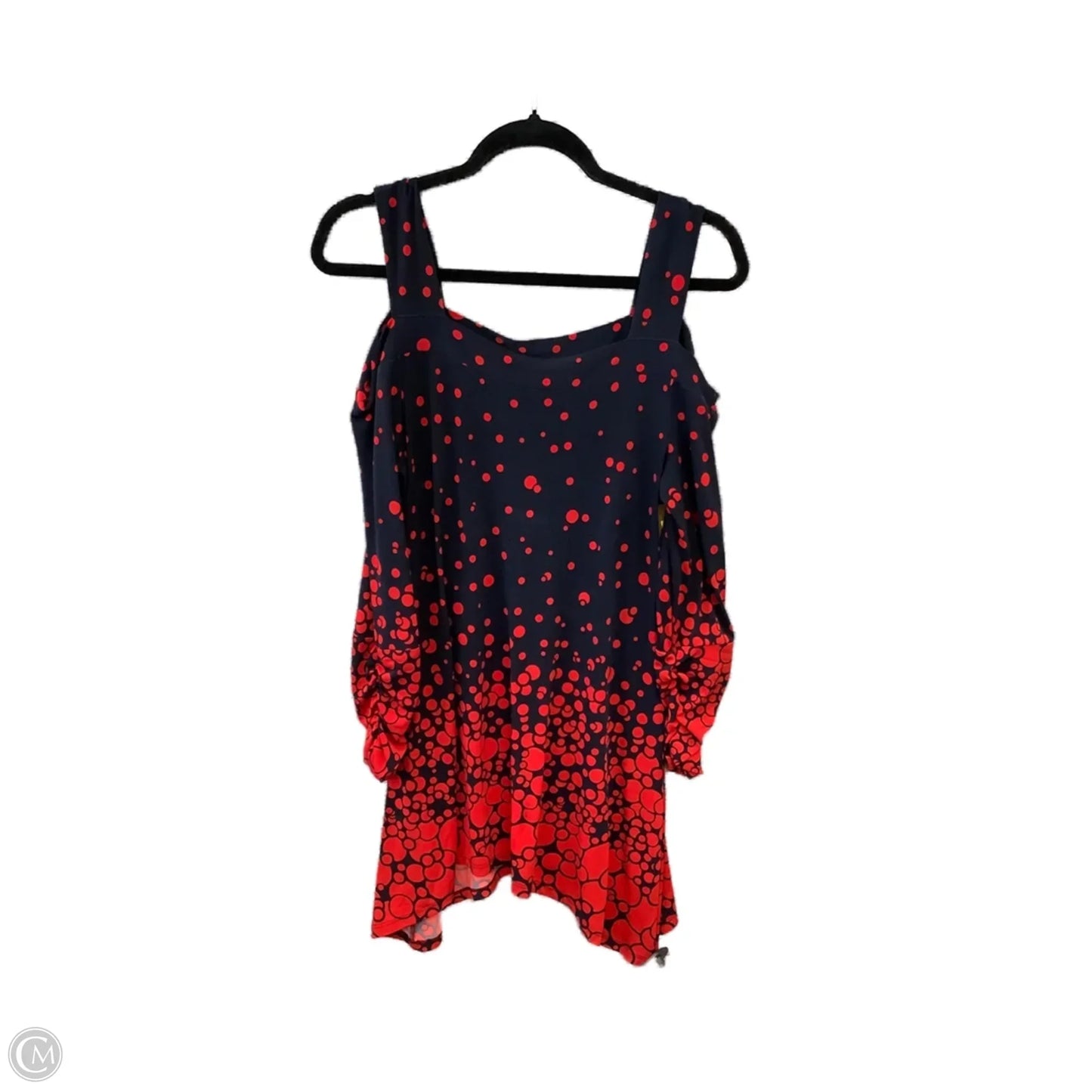 Dress Luxury Designer By Dior In Blue & Red, Size: S