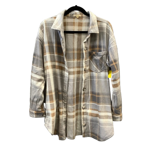 Jacket Fleece By Maurices In Plaid Pattern, Size: M
