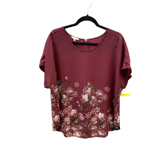 Top Short Sleeve By Maurices In Red, Size: Xl