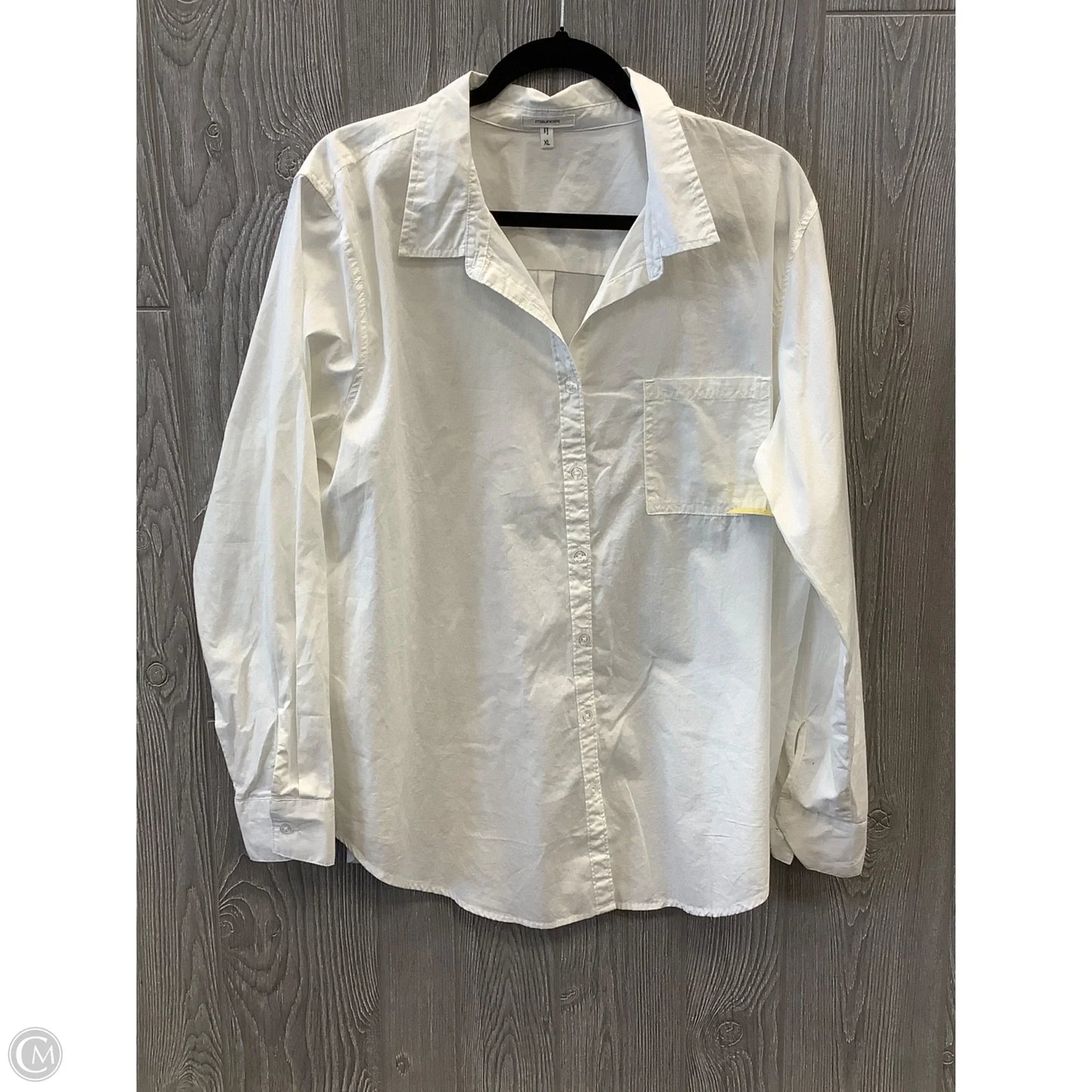 Top Long Sleeve Basic By Maurices In White, Size: Xl