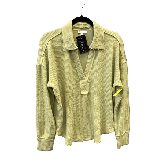 Top Long Sleeve By Blu Pepper In Green, Size: L
