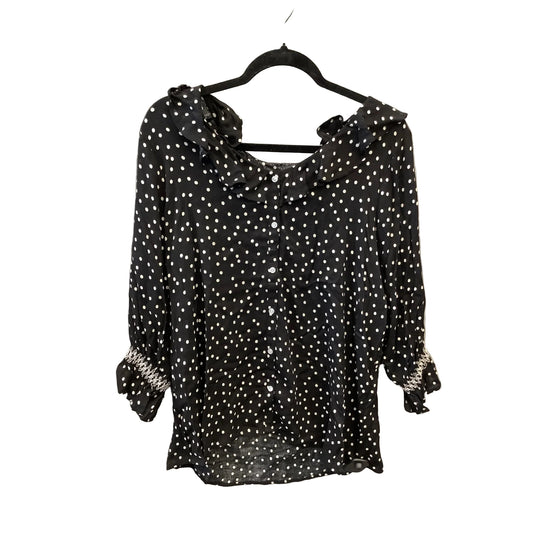 Top Long Sleeve By Clothes Mentor In Polkadot Pattern, Size: 1x