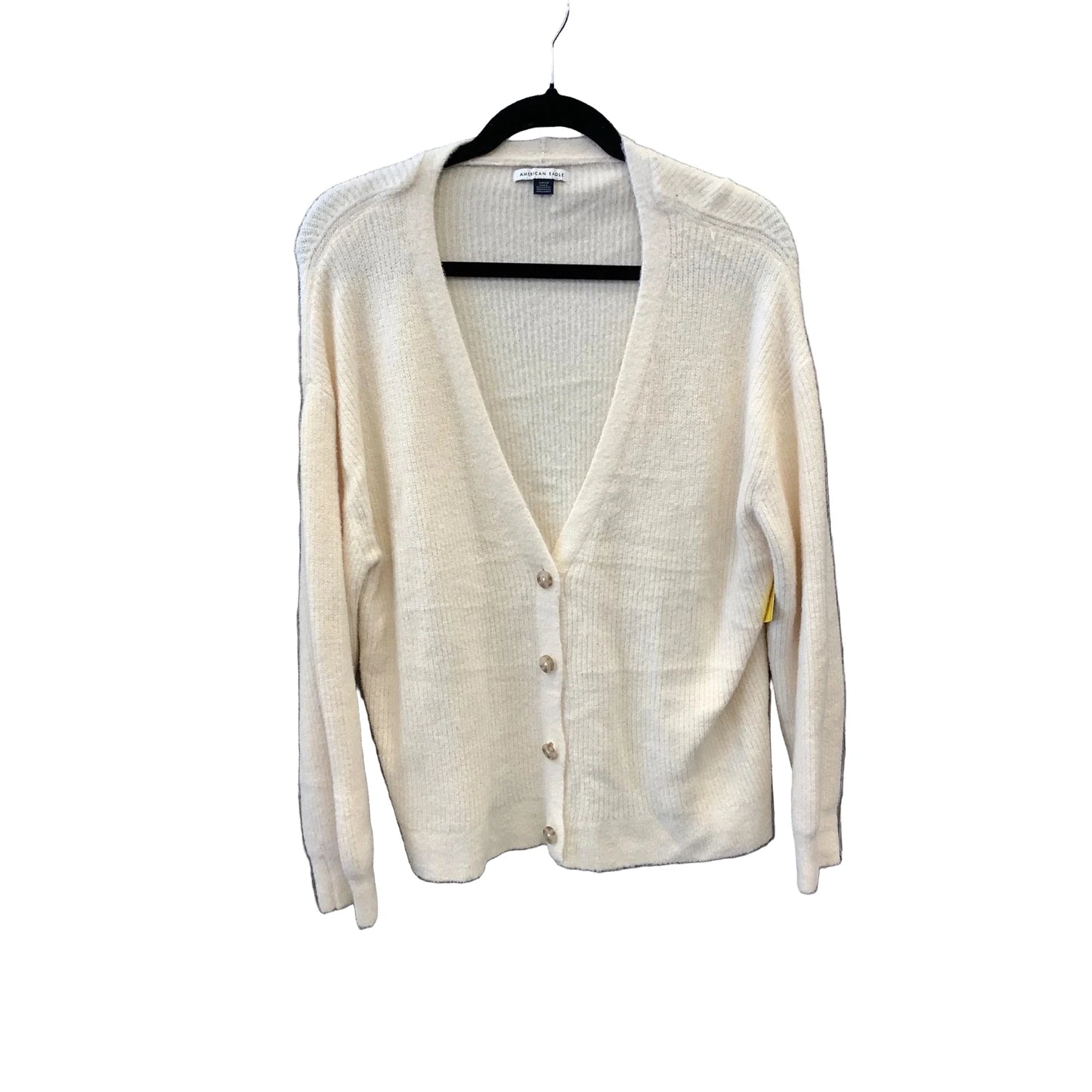 Sweater Cardigan By American Eagle In Ivory, Size: S