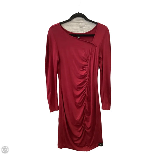Dress Casual Midi By Ann Taylor In Red, Size: Xs