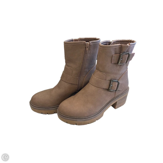 Boots Ankle Heels By Boc In Brown, Size: 8