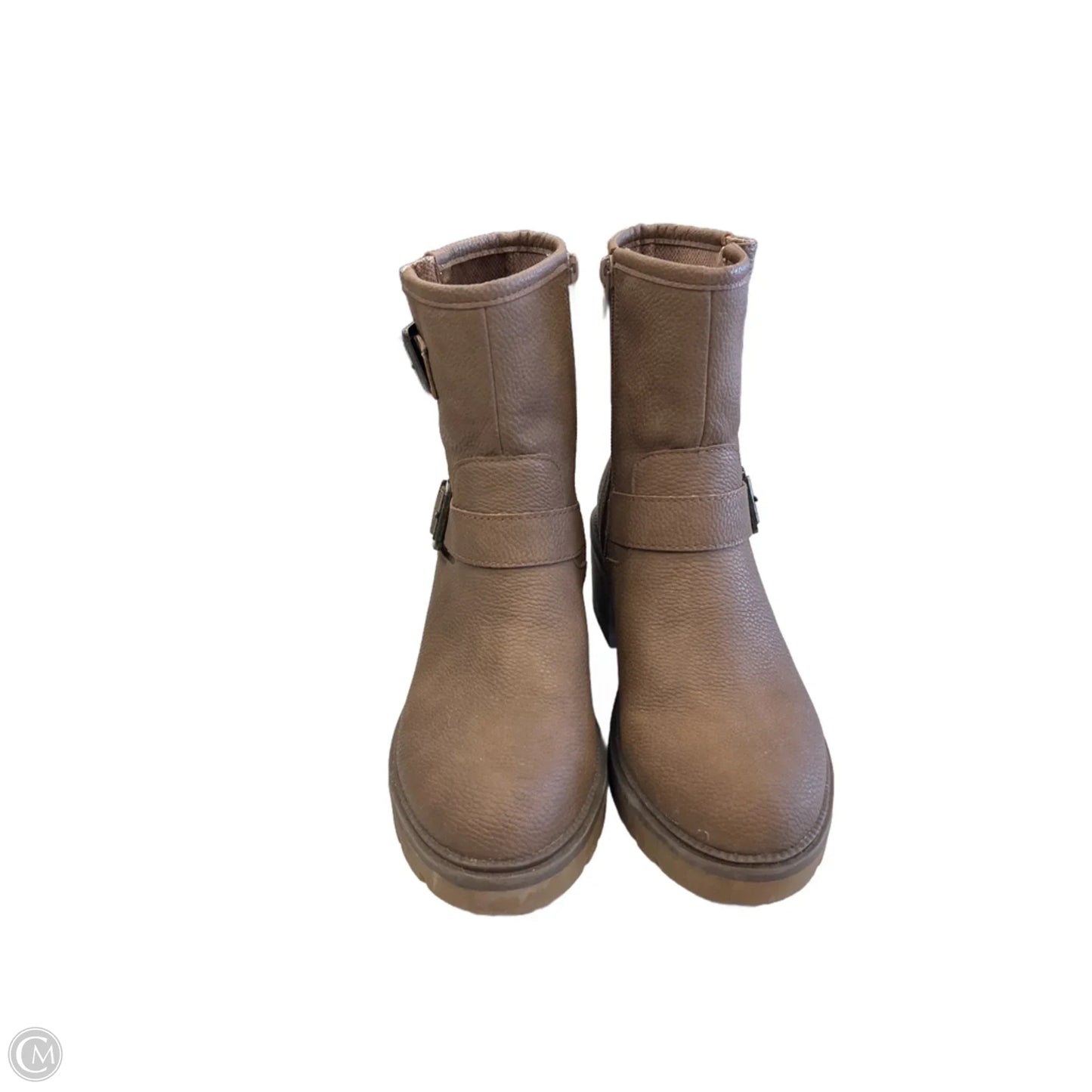Boots Ankle Heels By Boc In Brown, Size: 8