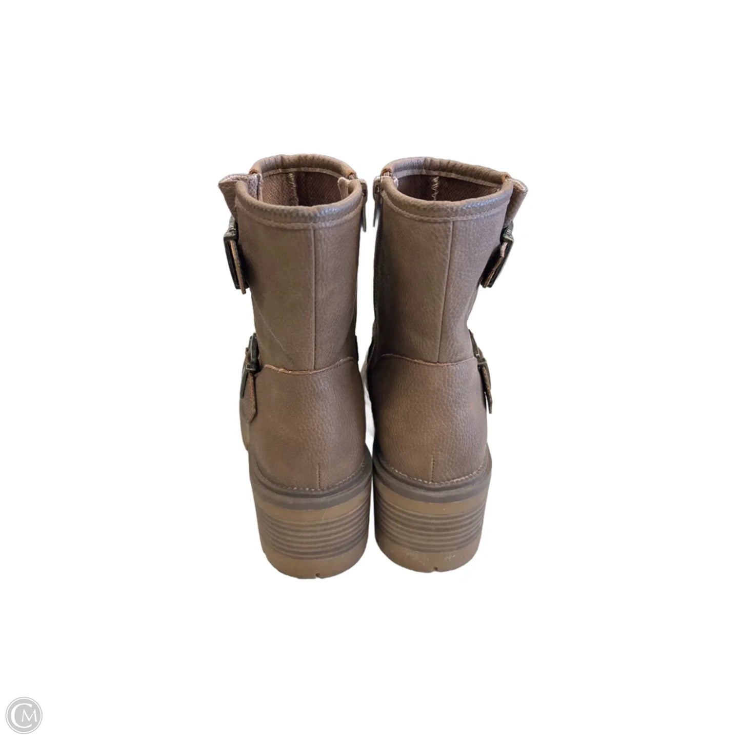 Boots Ankle Heels By Boc In Brown, Size: 8