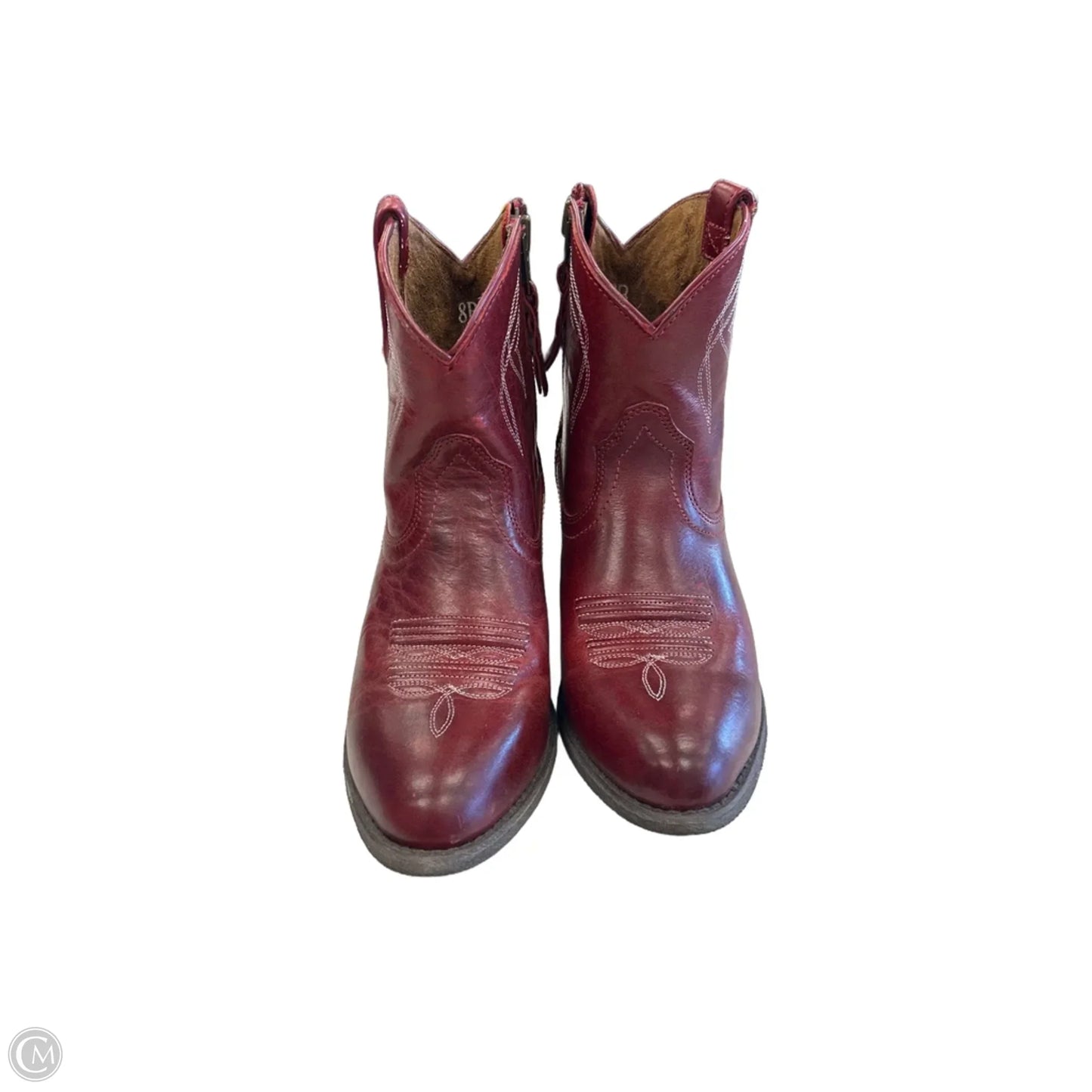 Boots Ankle Heels By Ariat In Red, Size: 8