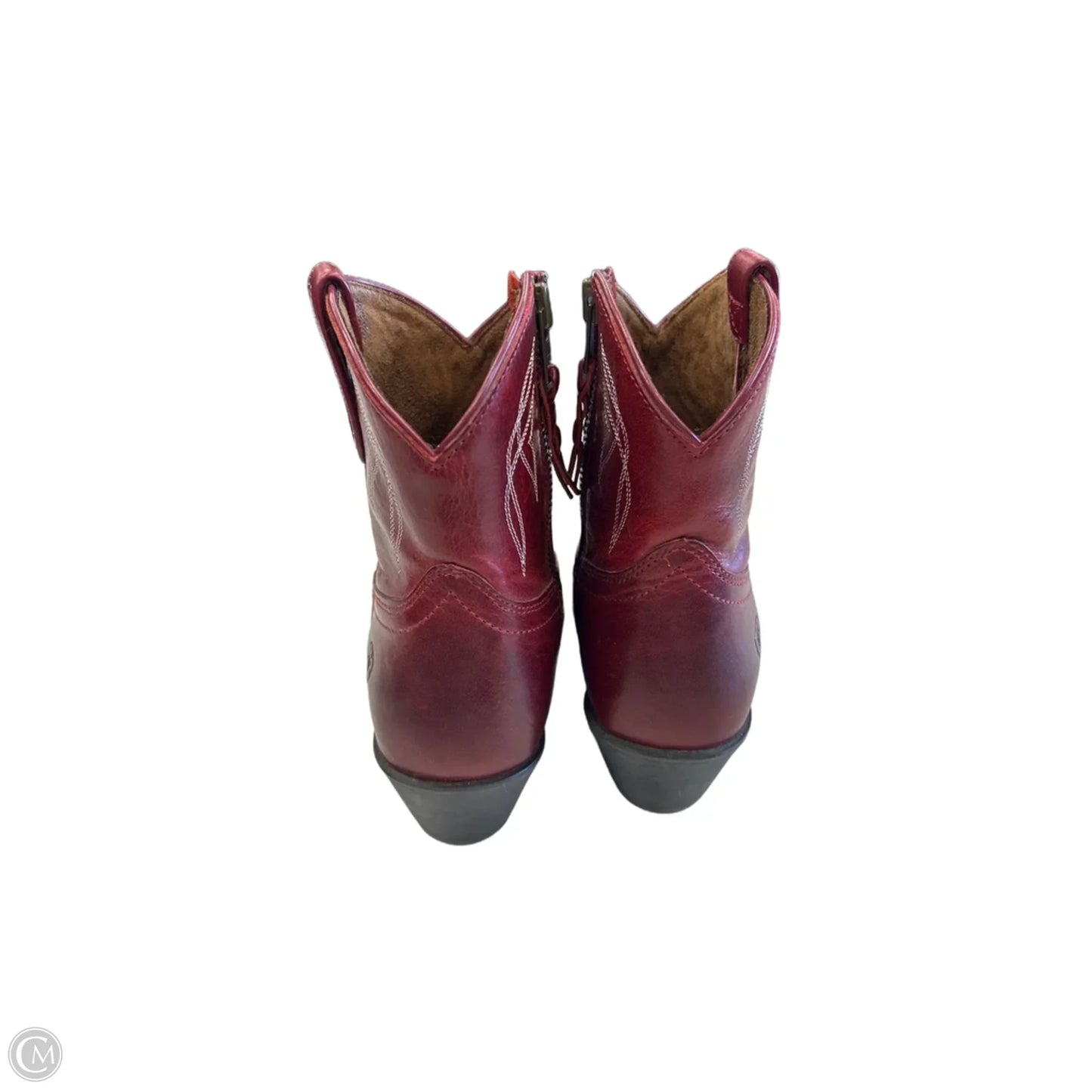 Boots Ankle Heels By Ariat In Red, Size: 8