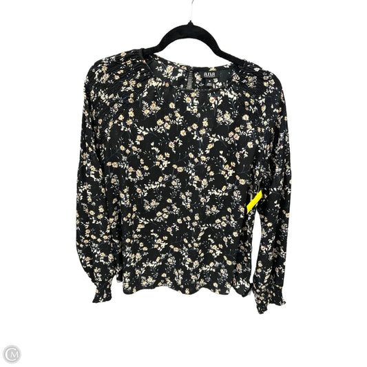 Top Long Sleeve By Ana In Black, Size: M