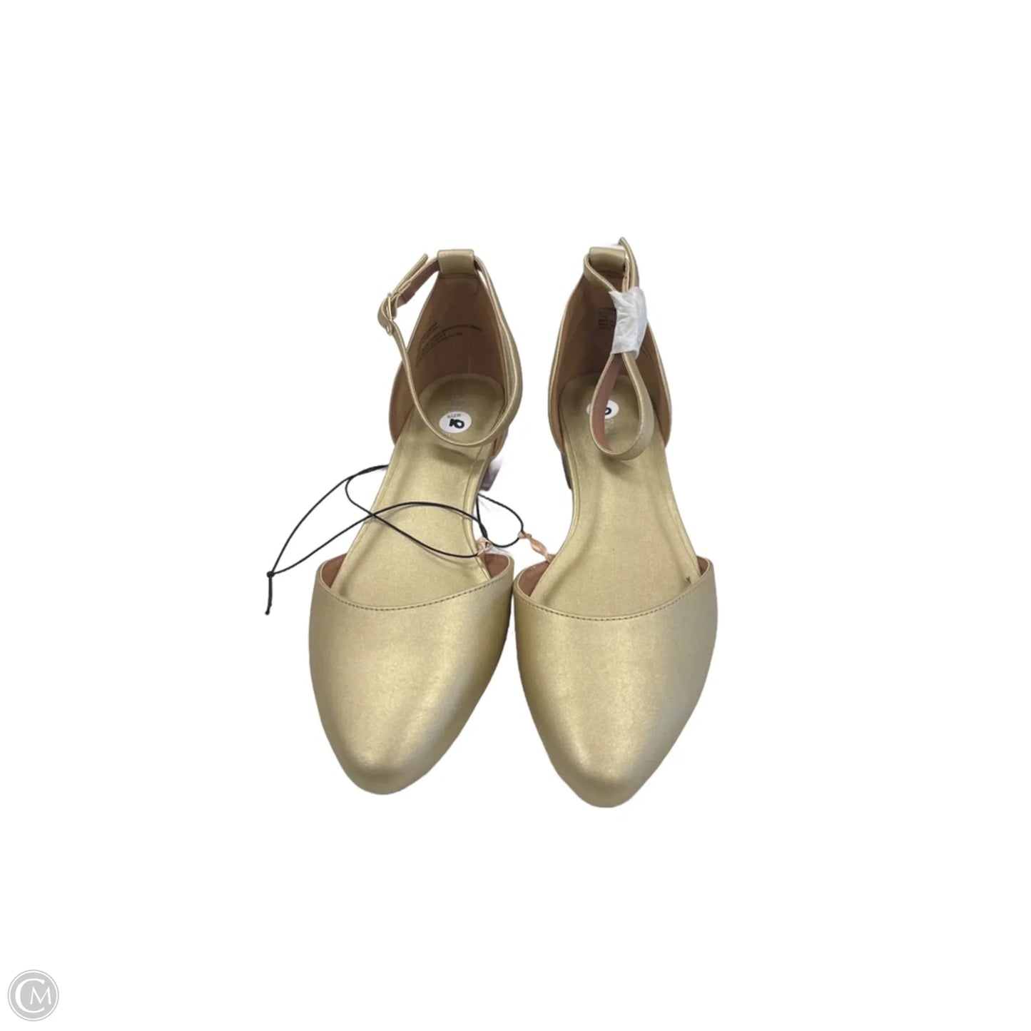 Shoes Flats By Lane Bryant In Gold, Size: 10