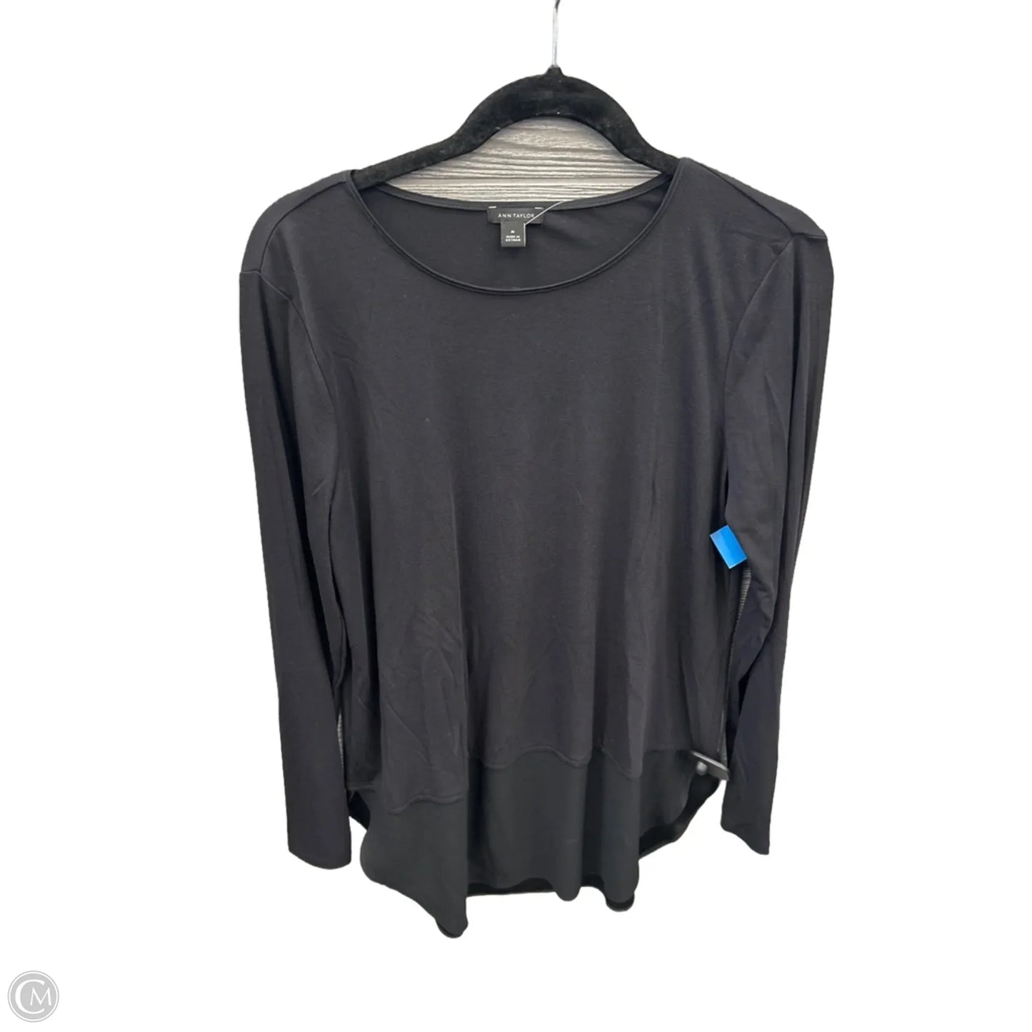 Top Long Sleeve Basic By Ann Taylor In Black, Size: M