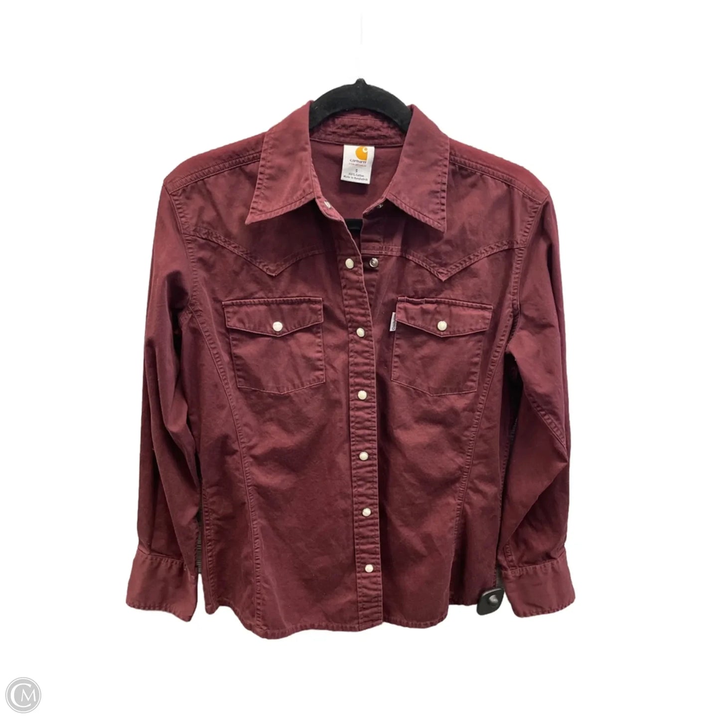 Top Long Sleeve By Carhartt In Red, Size: S