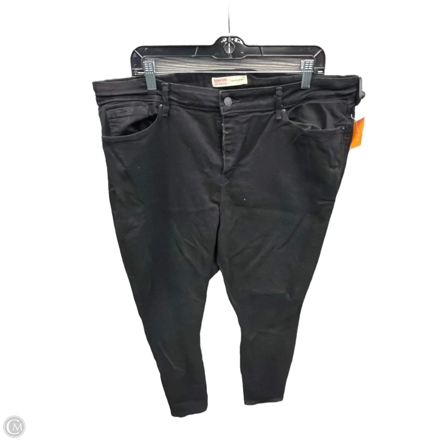 Jeans Skinny By Levis In Black Denim, Size: 20