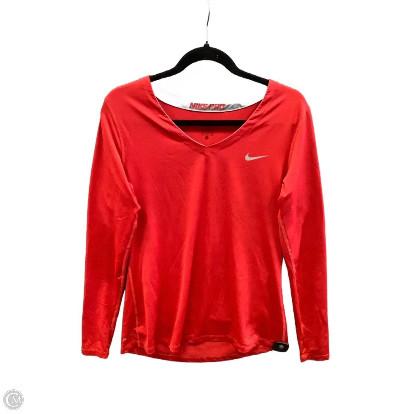 Athletic Top Long Sleeve Crewneck By Nike Apparel In Red, Size: Xl