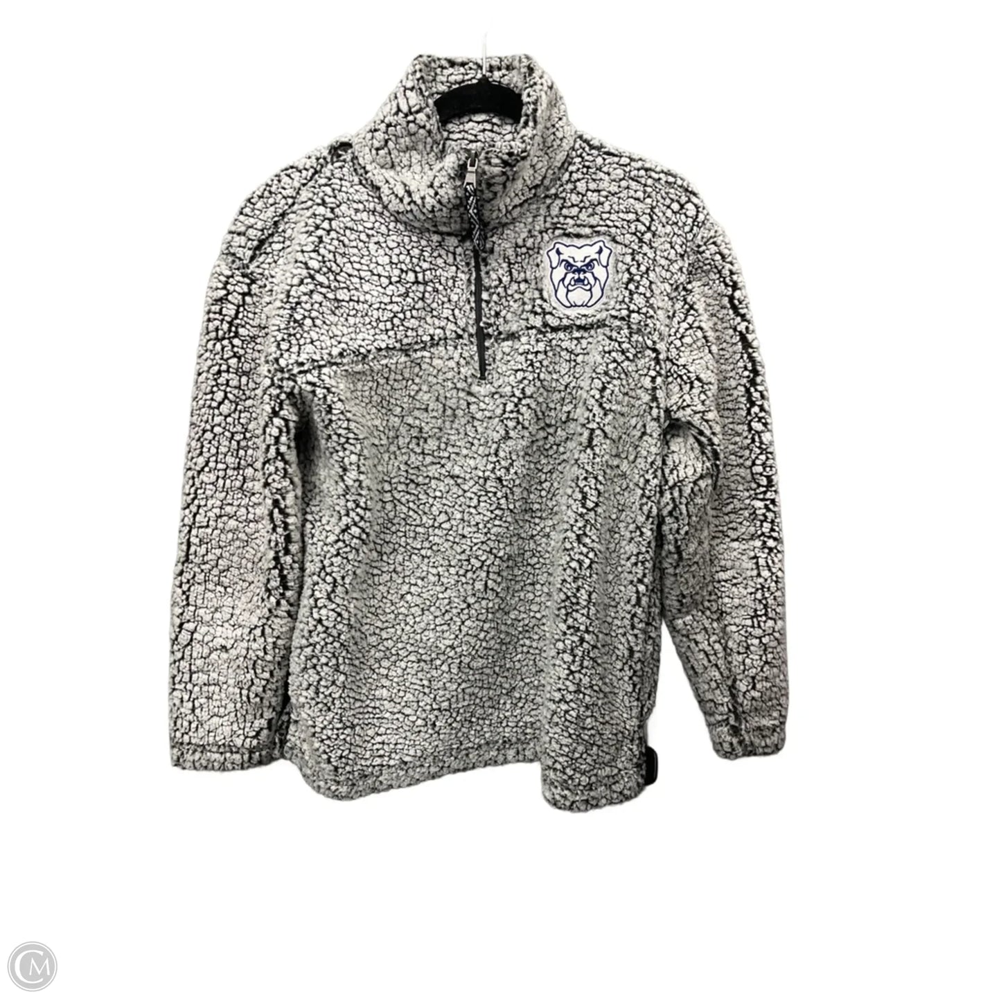 Jacket Faux Fur & Sherpa By Clothes Mentor In Grey, Size: M