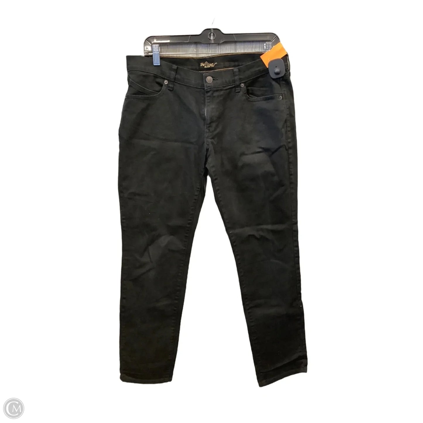 Jeans Straight By Old Navy In Black Denim, Size: 12