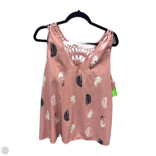 Top Sleeveless By Clothes Mentor In Pink, Size: 2x