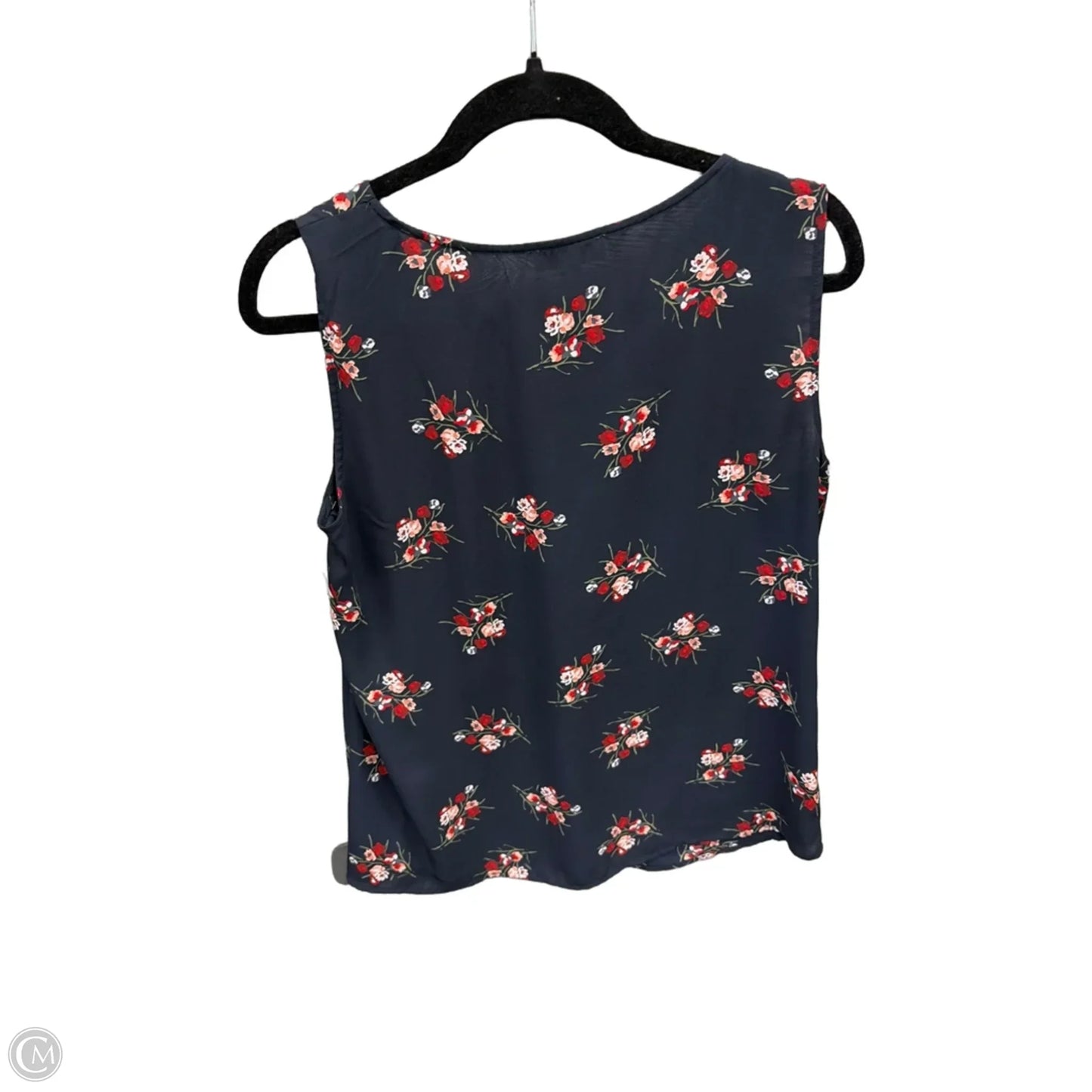 Blouse Sleeveless By Loft In Navy, Size: M