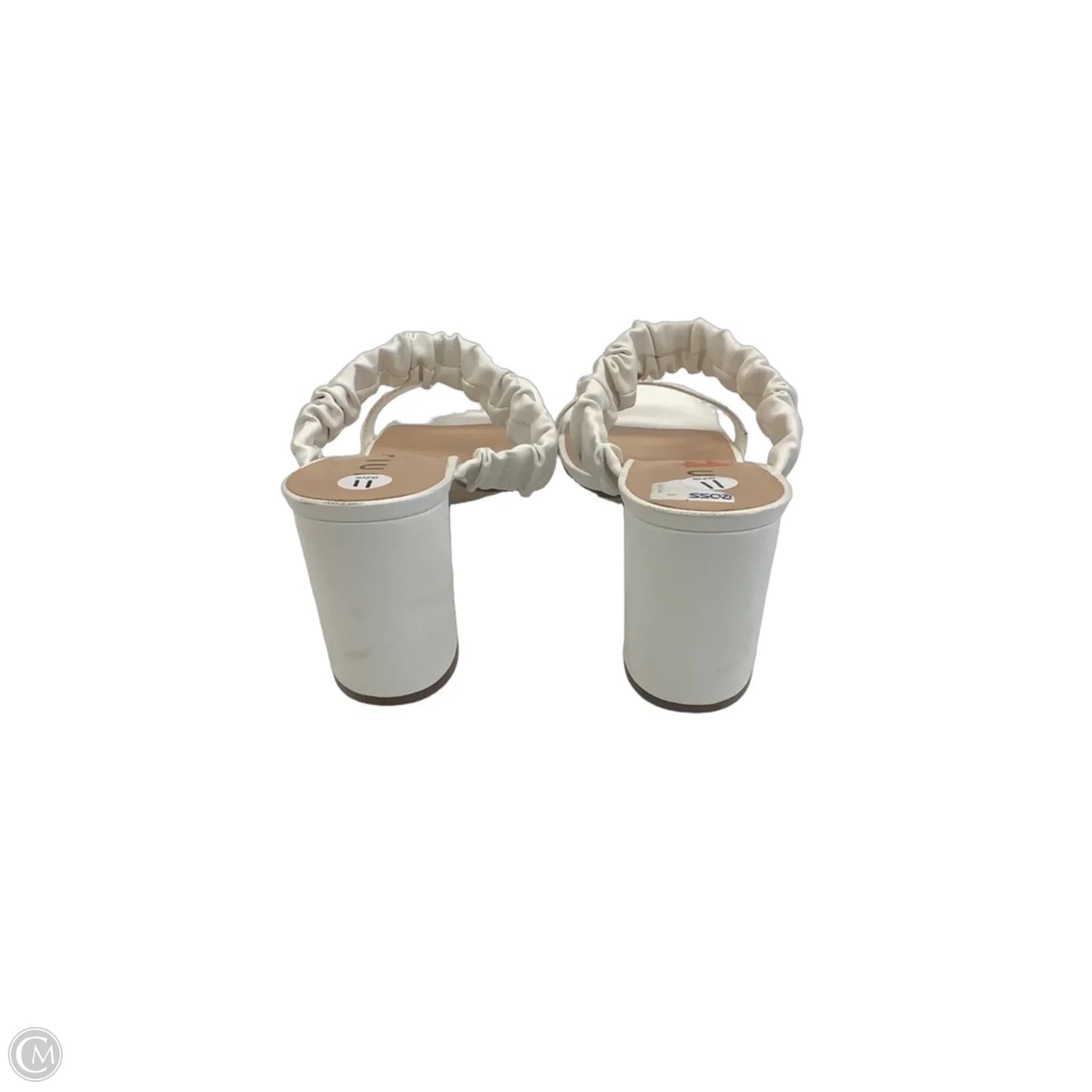 Sandals Heels Block By Unisa In White, Size: 11