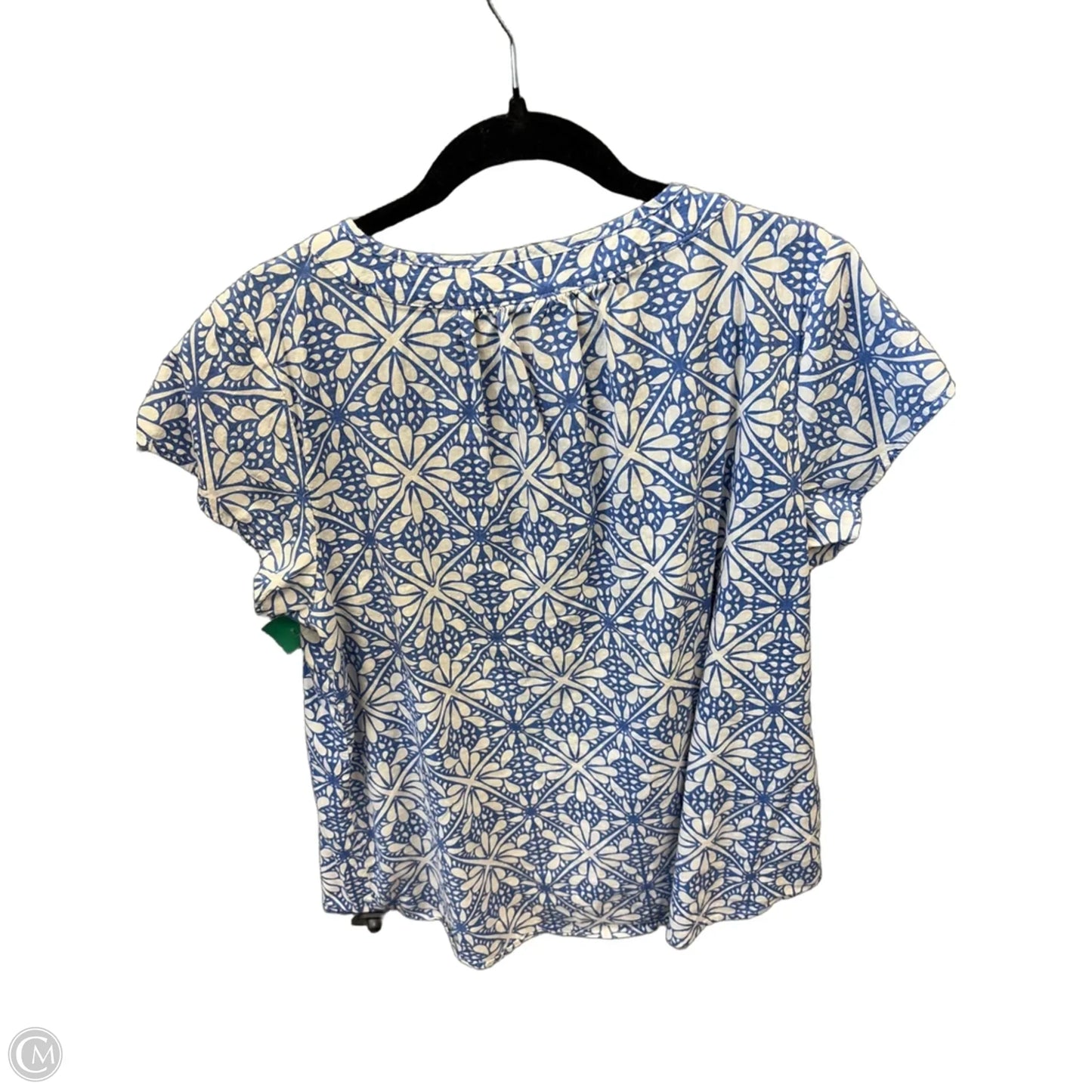 Top Short Sleeve By St Johns Bay In Blue & White, Size: L