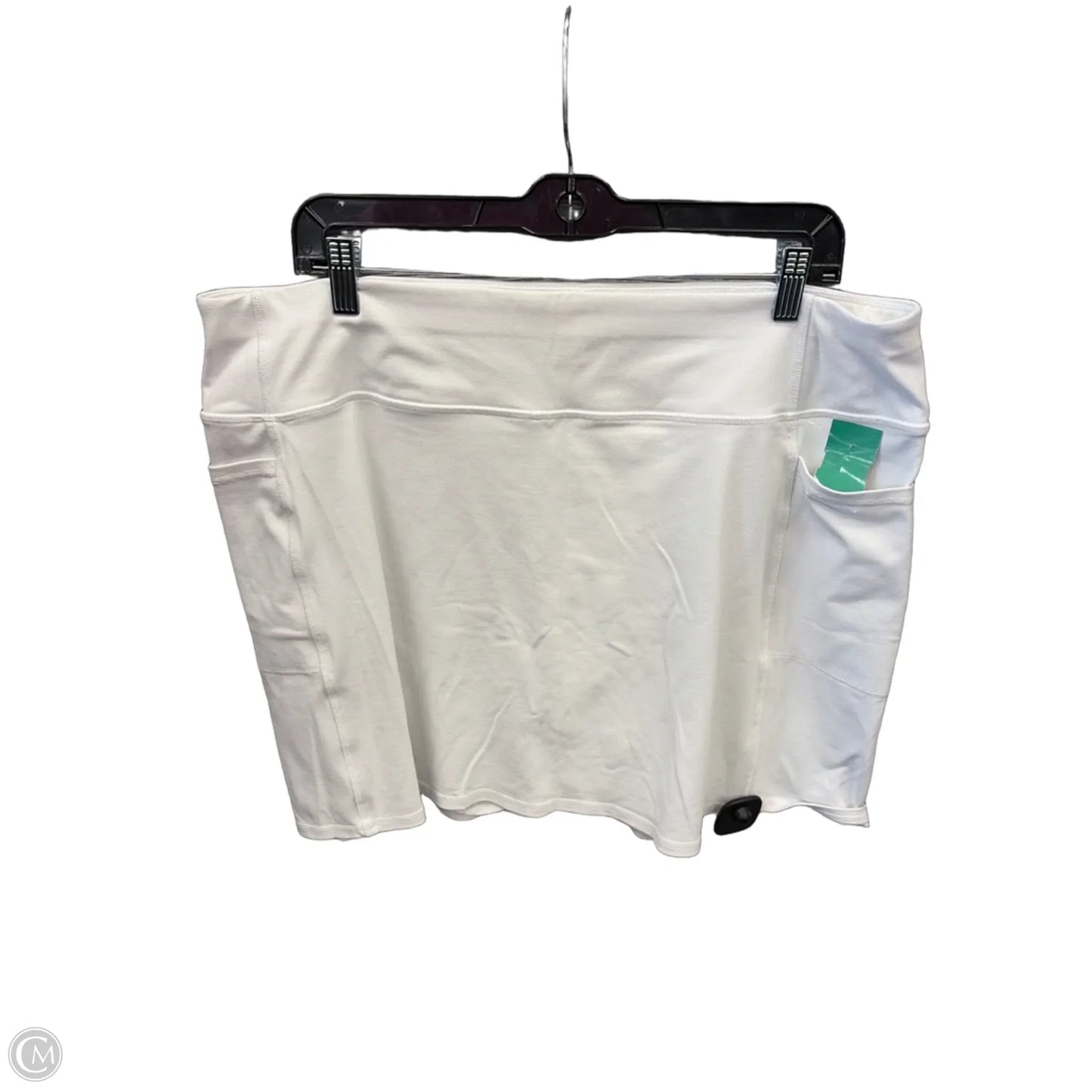 Athletic Skort By Skechers In White, Size: 2x