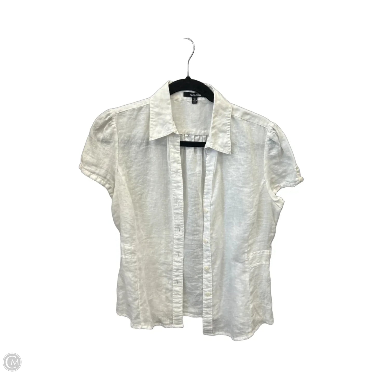 Top Short Sleeve By Rafaella In White, Size: M