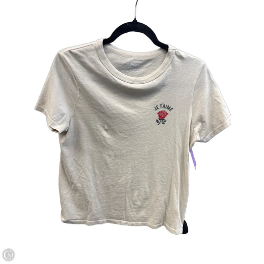 Top Short Sleeve By Old Navy In Beige, Size: S