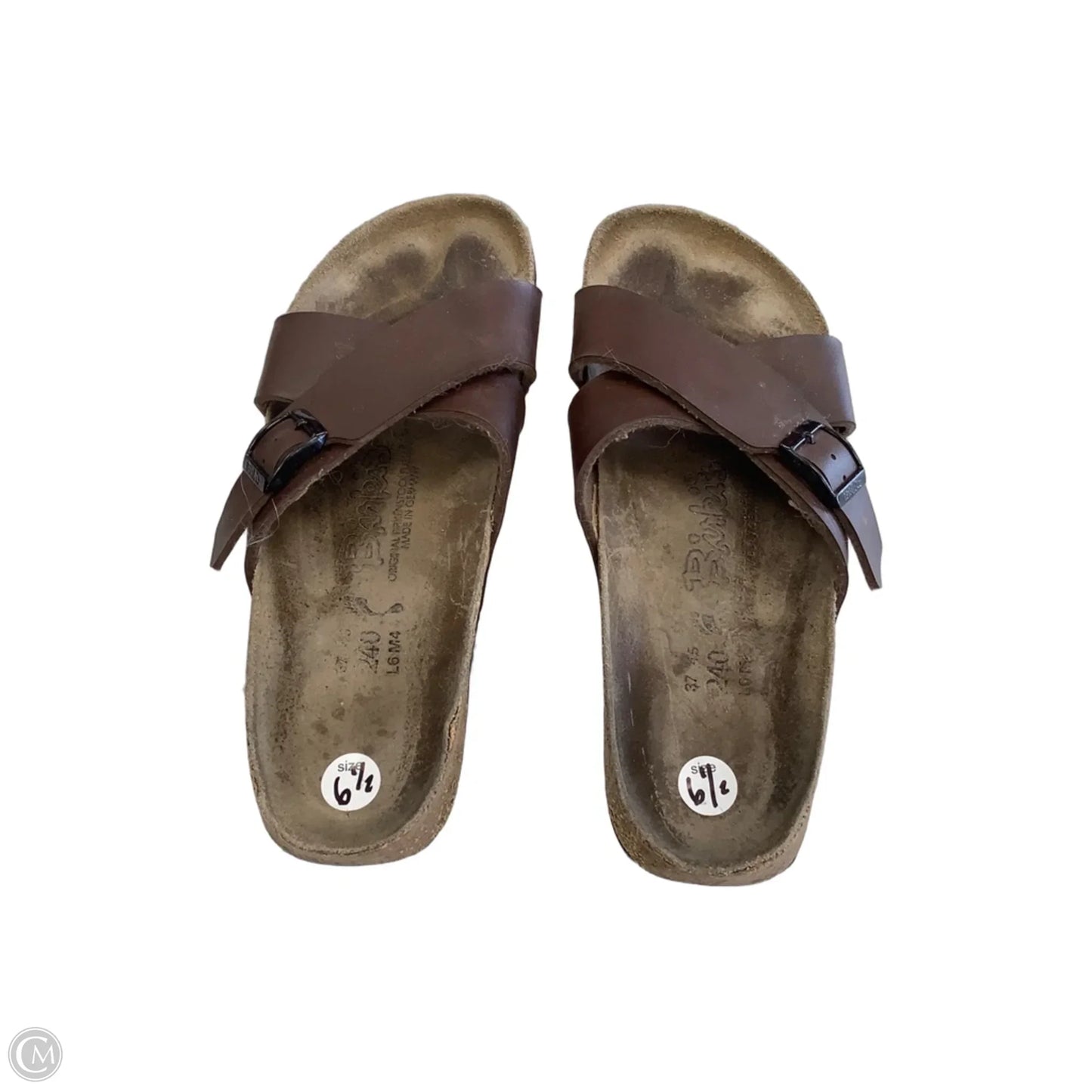 Sandals Flats By Birkenstock In Brown, Size: 6.5