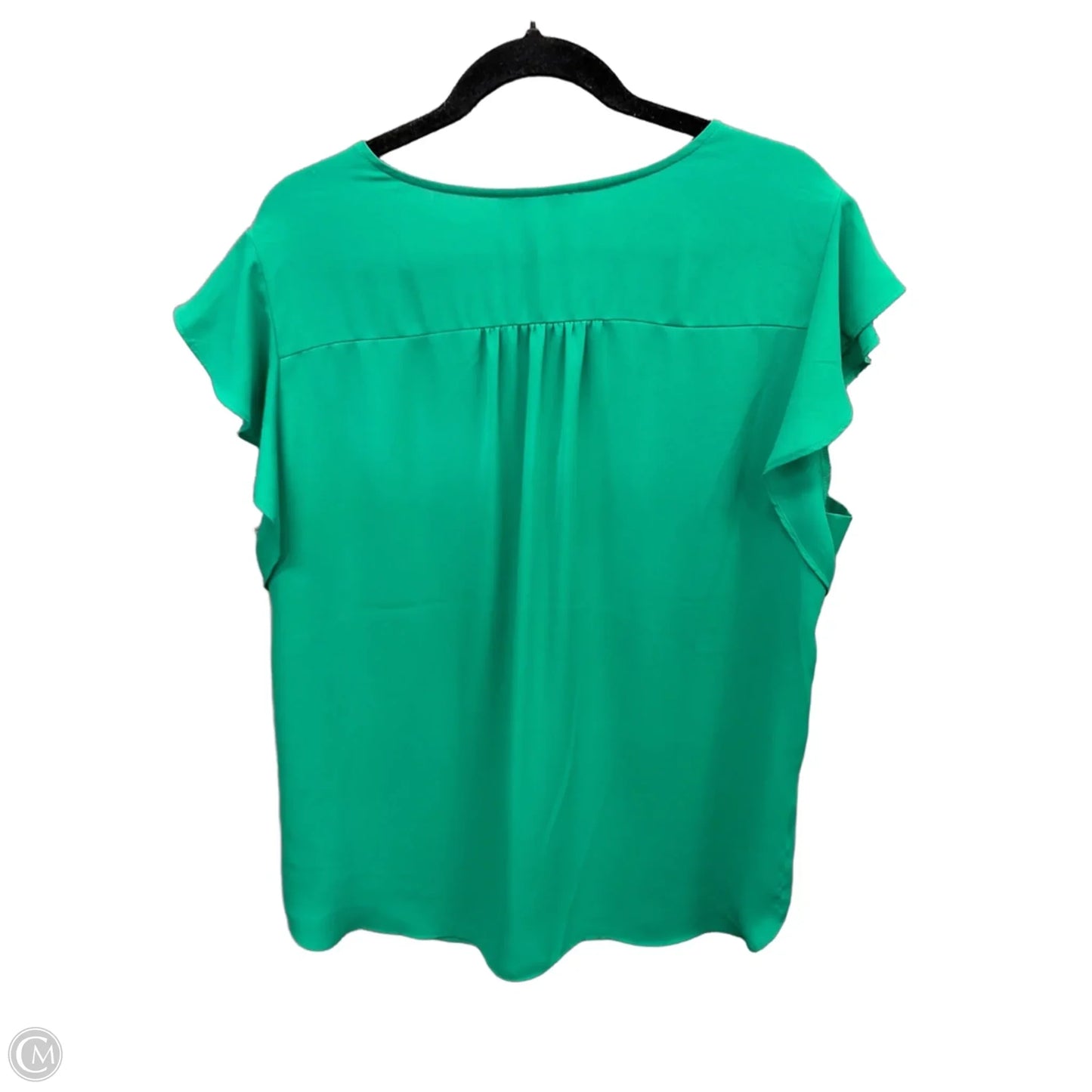 Blouse Short Sleeve By Chaus In Green, Size: 1x