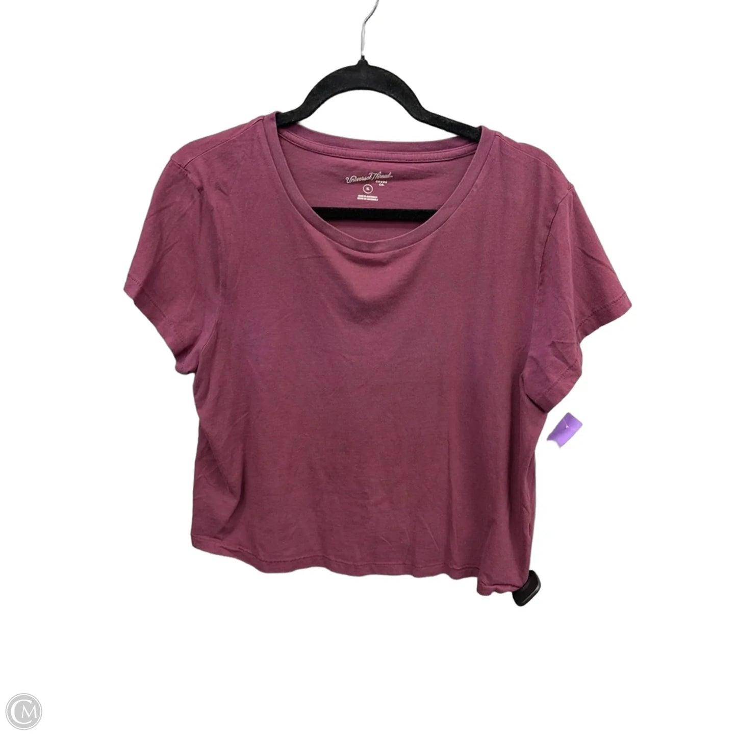 Top Short Sleeve Basic By Universal Thread In Purple, Size: Xl