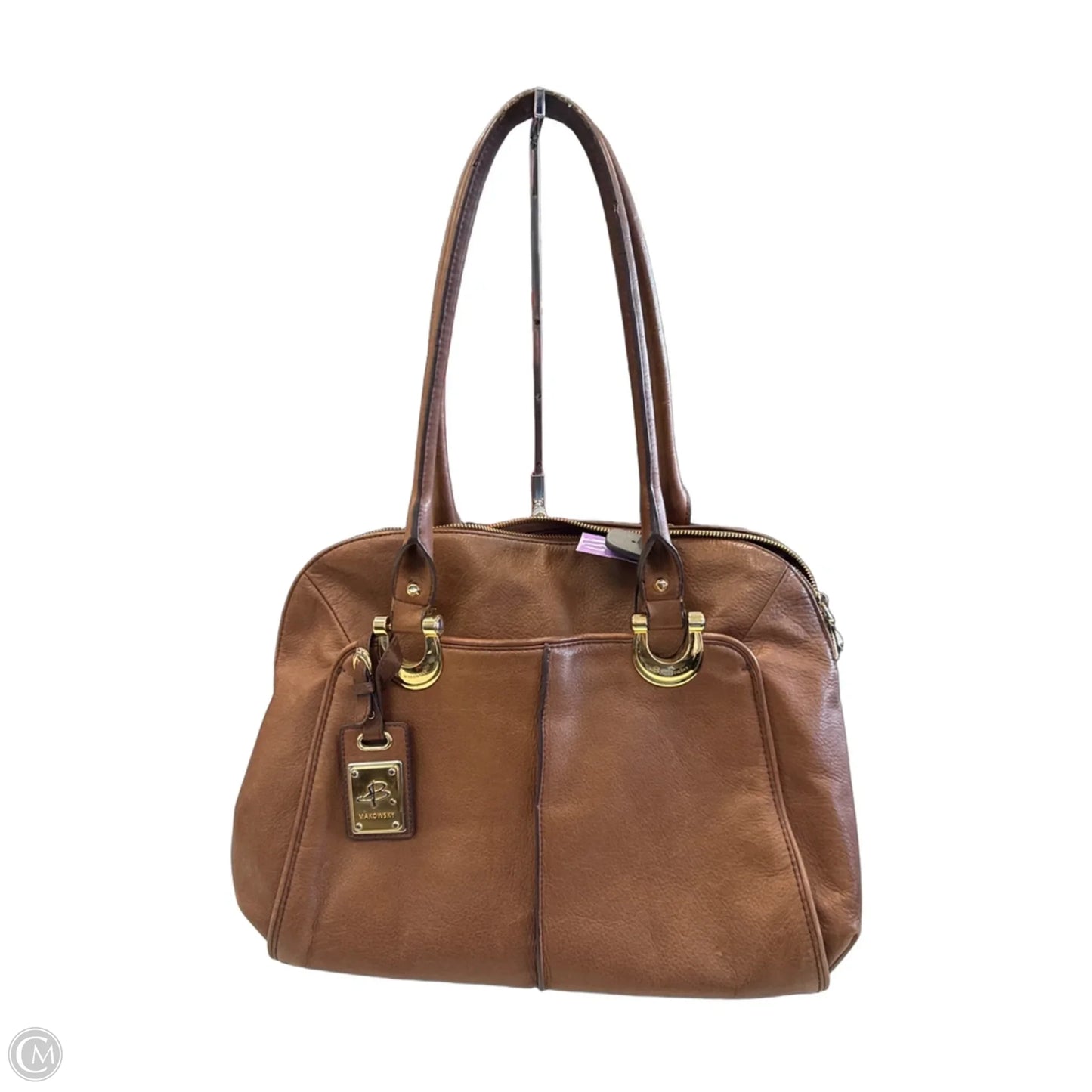 Tote Leather By B. Makowsky, Size: Medium