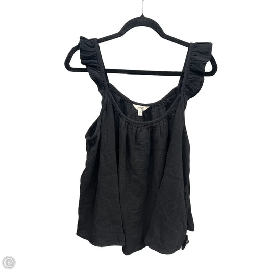 Top Sleeveless By Terra & Sky In Black, Size: 2x