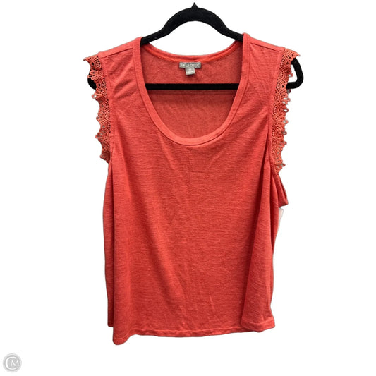 Top Sleeveless By Falls Creek In Orange, Size: 3x