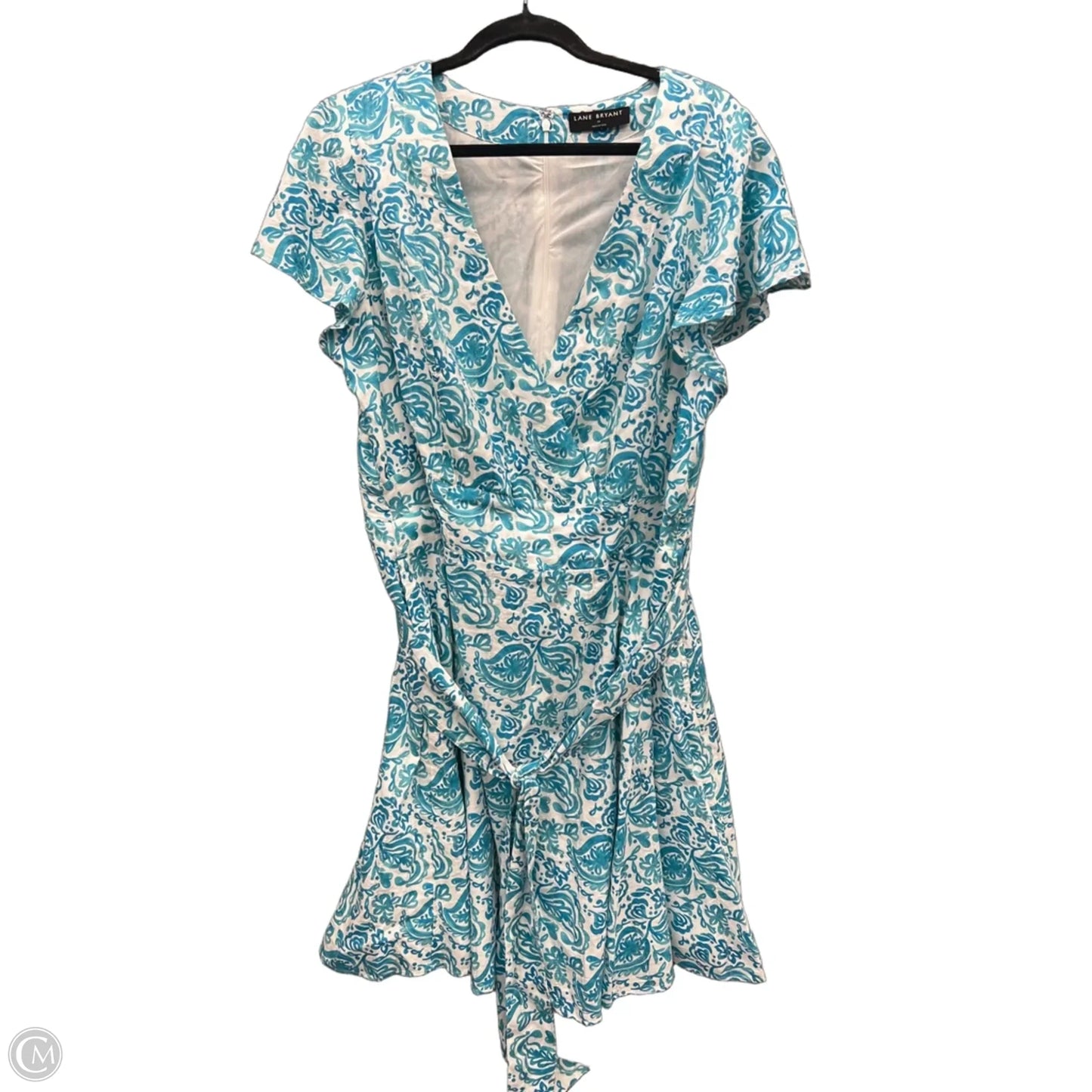 Dress Casual Midi By Lane Bryant In Blue & White, Size: Xl