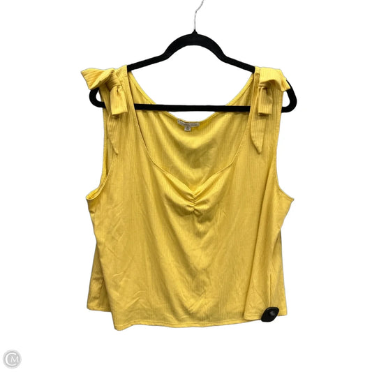 Top Sleeveless By Ophelia Roe In Yellow, Size: 2x