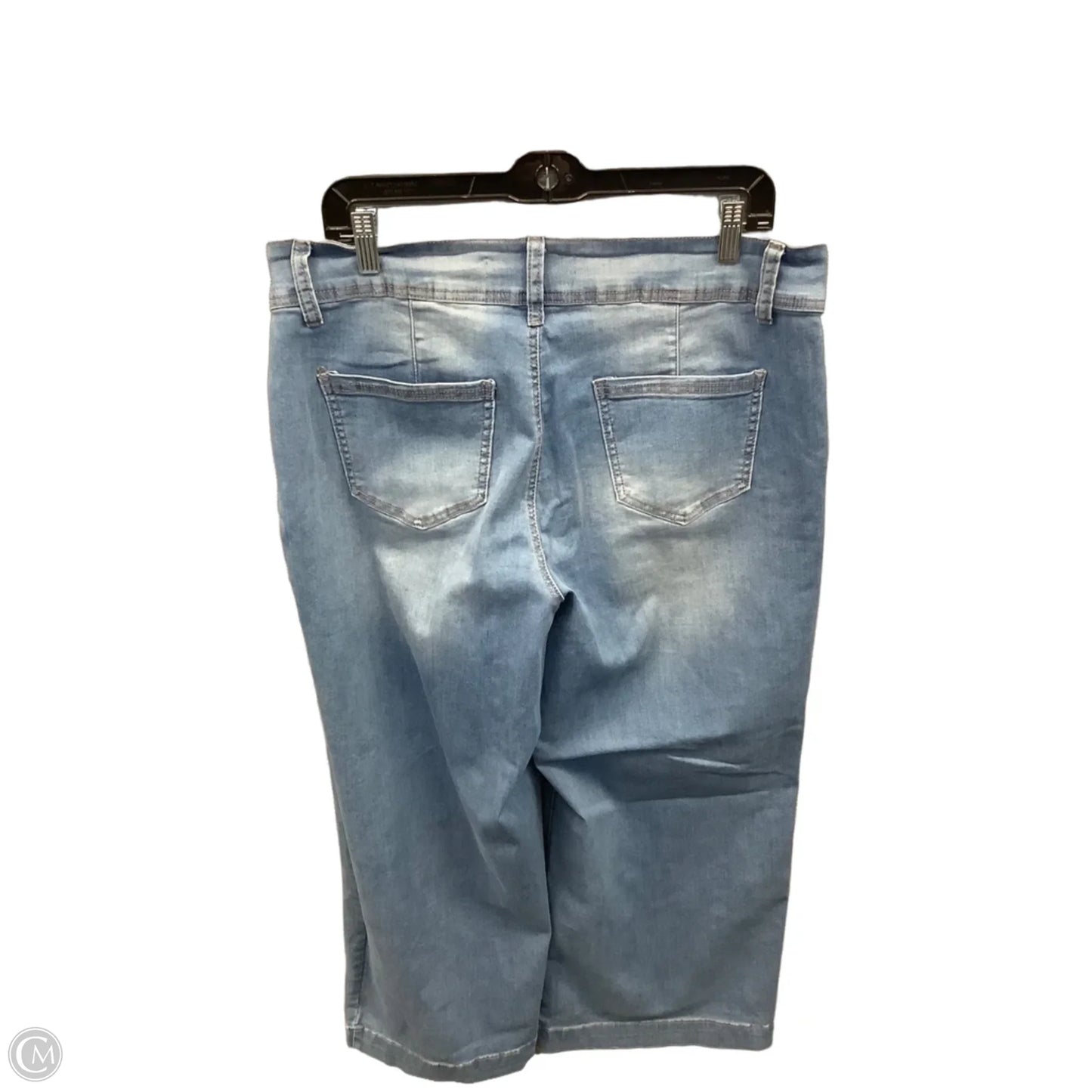 Jeans Wide Leg By Clothes Mentor In Blue Denim, Size: 16