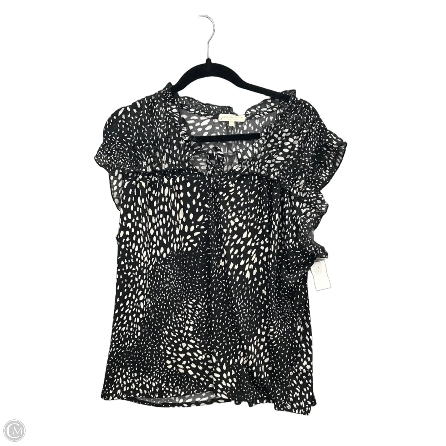 Top Sleeveless By Clothes Mentor In Black & White, Size: 2x