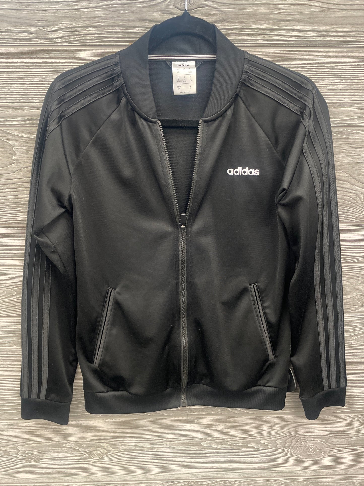 Athletic Jacket By Adidas In Black, Size: S