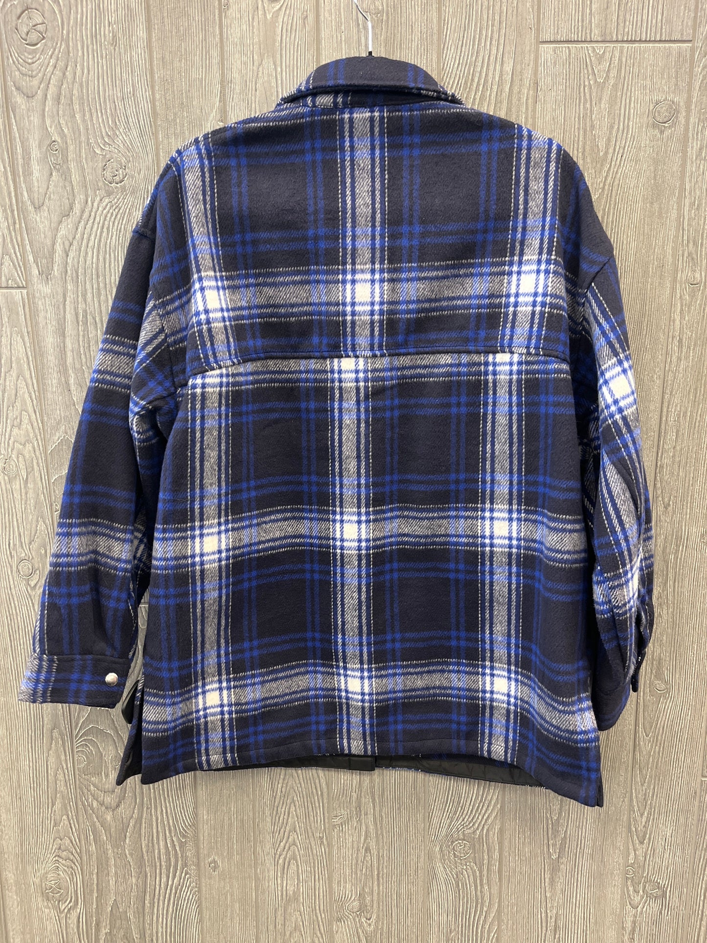 Jacket Shirt By Divided In Blue, Size: M