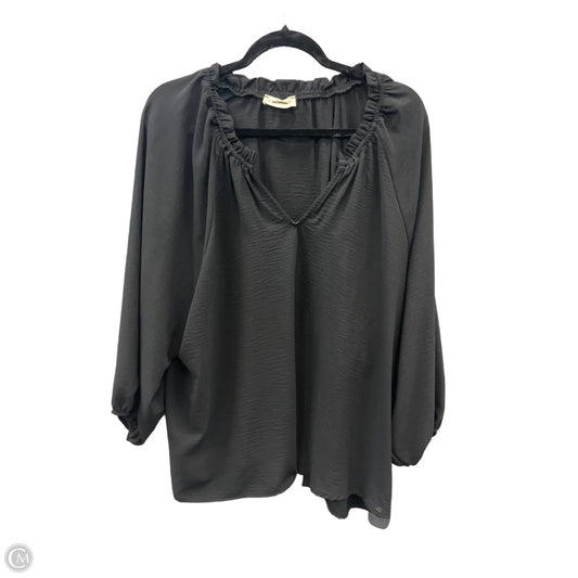 Top Long Sleeve By Ee Some In Black, Size: Xl