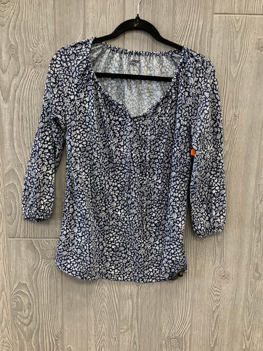 Top Long Sleeve By Lands End In Blue, Size: S
