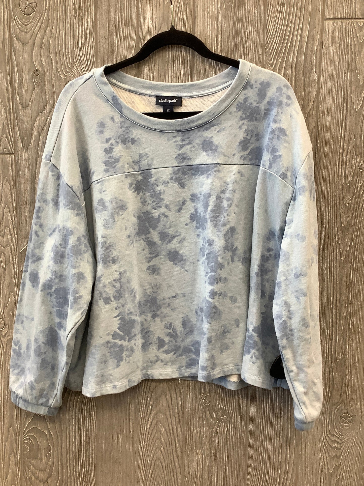 Top Long Sleeve By Clothes Mentor In Blue, Size: 1x