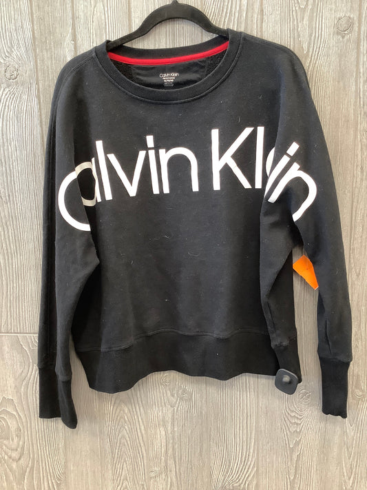 Sweatshirt Crewneck By Calvin Klein In Black, Size: Xl