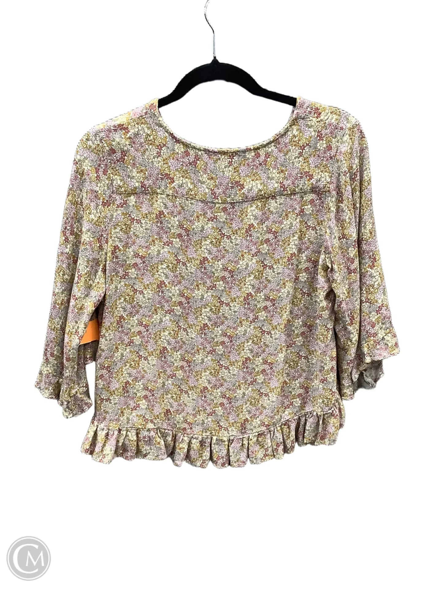 Blouse Long Sleeve By Clothes Mentor In Floral Print, Size: L