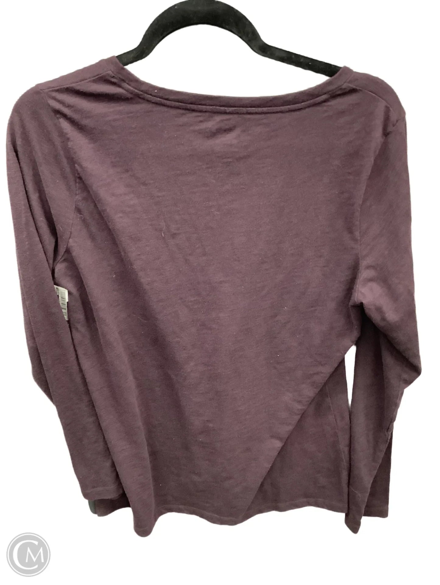 Top Long Sleeve Basic By Sonoma In Purple, Size: L